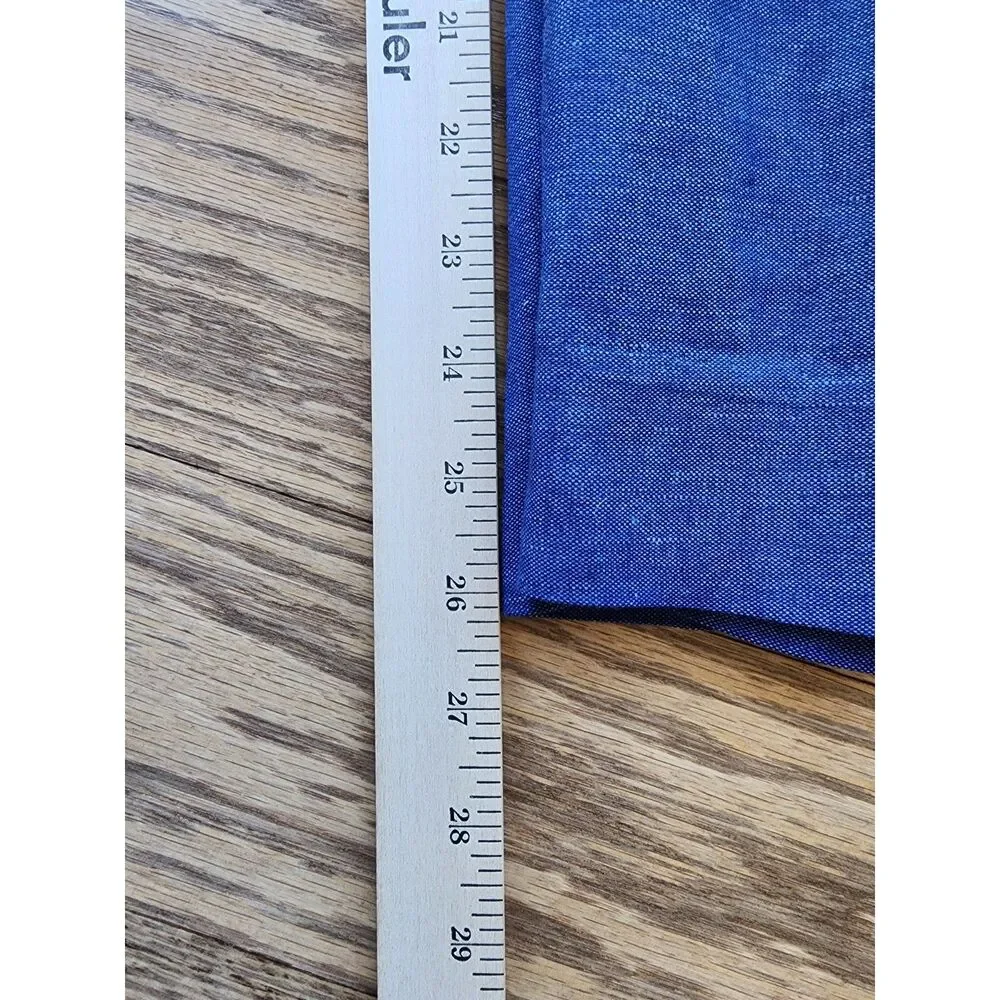 Banana Republic Womens 2 Avery Rayon Linen Blend Blue Tailored Pants Office
